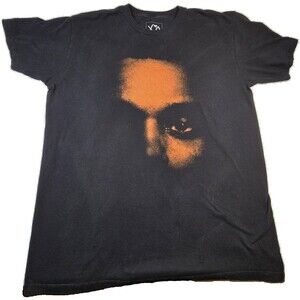 The Weeknd XO Shirt Mens Large Black Face Graphic Tee After Hours Tour Crewneck